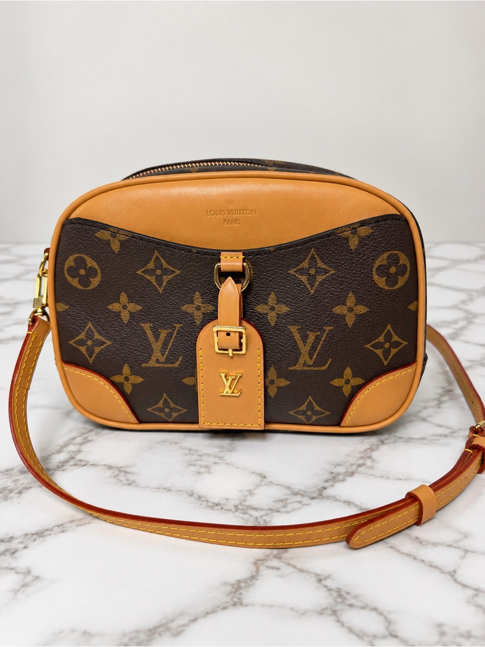 Louis Vuitton Monogram Deauville Mini Brown & Tan Crossbody Bag